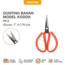 Gunting Potong Bahan Kain Model Kodok / Tailor Scissors 7 (YP-2)