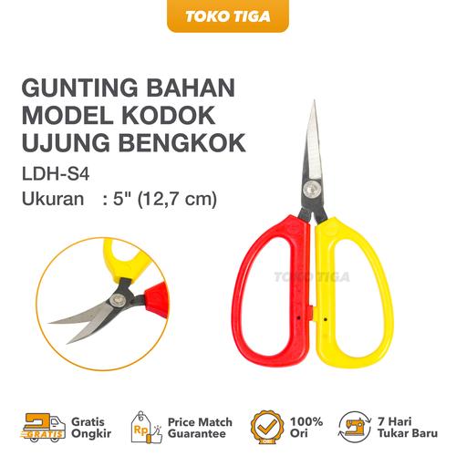 Gunting Bordir Bahan Kain Model Kodok Ujung Bengkok Ukuran 5 inch