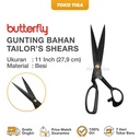 Gunting Potong Bahan Kain Tailor Butterfly Ukuran 11 inch / 11