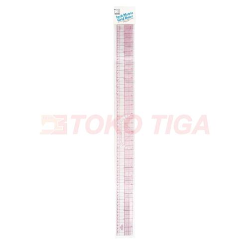Penggaris Jahit/Menjahit/Pola/Skala - Inch/ Metric Ruler 61cm - B-97C