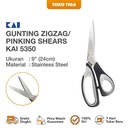 Gunting Kain Zig Zag / Zig-Zag / Gerigi KAI N-5350 9 Inch Japan Pinking Scissor Carbon Stainless Steel