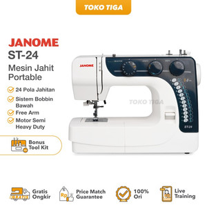Mesin Jahit JANOME ST24 / ST-24 Portable Multifungsi