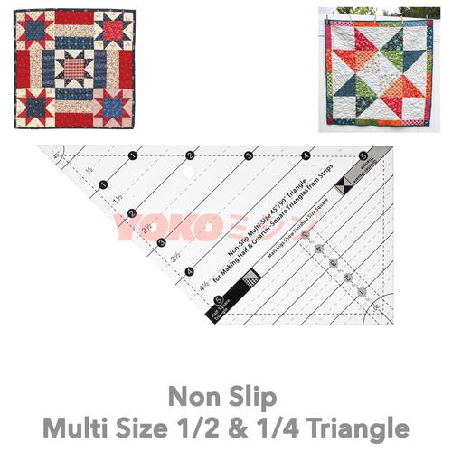 Penggaris Jahit Quilting - Multi Size 45/90 Derajat Segitiga (MS-05)