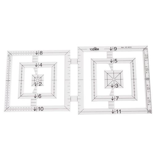 Quilting Ruler / Penggaris Patchwork -Model Persegi 4 / Square-NT-4010