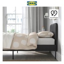 IKEA SLATTUM Rangka Tempat Tidur Berlapis VISSLE Abu Tua 120x200cm
