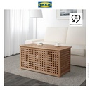 IKEA HOL Meja Samping Sofa dengan Penyimpanan Akasia 98x50 cm