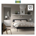 IKEA SLATTUM Rangka Tempat Tidur Berlapis Abu Tua 160x200cm