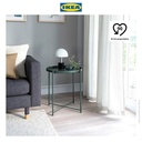 IKEA GLADOM Meja Baki Multifungsi Abu-Hijau Tua Bahan Baja 45x53 cm