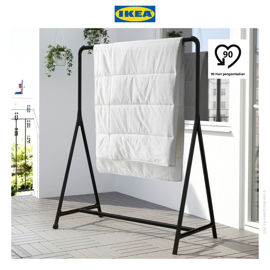 IKEA TURBO Rak Pakaian Serbaguna Hitam 117x59cm