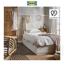 IKEA NORDLI Rangka Tempat Tidur Dengan Penyimpanan Putih 120x200cm