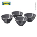 IKEA STRIMMIG Piring Cekung Tembikar Abu-Abu Muda 23cm Isi 4pcs