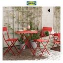 IKEA SUNDSO Meja Luar Ruangan Merah Terang 65x65cm