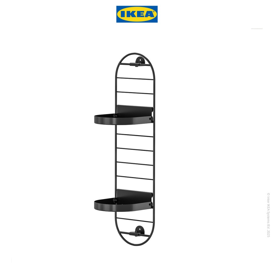 IKEA SKUGGRONA Stand Tanaman Gantung Dinding Hitam 54cm