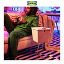 IKEA BRANNBOLL Keranjang Penyimpanan Serbaguna Abu-Abu/Kuning 30x33x30cm