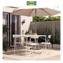 IKEA TORPARO Meja Luar Ruangan Dapat Dilipat Putih 130x74cm