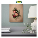 IKEA PJATTERYD Poster Gambar Daun Dengan Apel 30x40cm