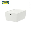 IKEA KUGGIS Kotak Penyimpanan Dengan Tutup Putih 26x35x15cm