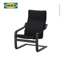 IKEA POANG Kursi Berlengan Hitam-Cokelat / Knisa Hitam