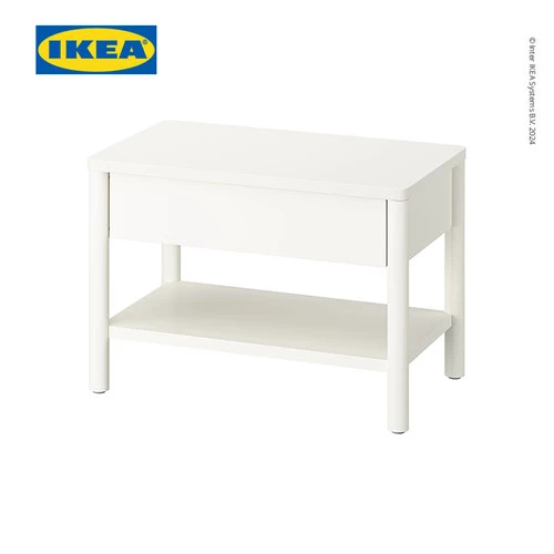 IKEA TONSTAD Meja Samping Sofa Putih Pudar 64x40cm