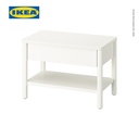 IKEA TONSTAD Meja Samping Sofa Putih Pudar 64x40cm