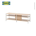 IKEA JATTESTA Meja TV Serbaguna Warna Putih/Bambu Muda160x40x49cm