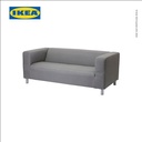 IKEA KLIPPAN Sofa 2 Dudukan Abu-Abu Tua Minimalis Berkualitas