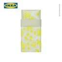 IKEA FOSSTA Sarung Duvet 150x200 dan 1 Sarung Bantal 50x80 Delima/Kuning