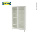 IKEA REGISSOR Kabinet Penyimpanan Dengan Pintu Kaca Putih 118x203cm