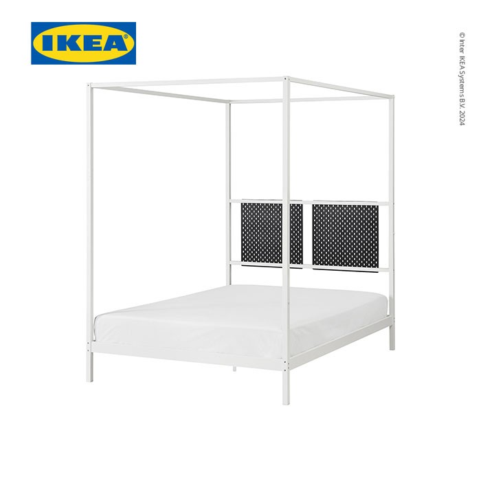 IKEA VITARNA Rangka Tempat Tidur 140x200cm Dengan Papan Pegboard