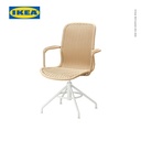 IKEA STIGBYGEL Kursi Kerja Putar Krem/Putih