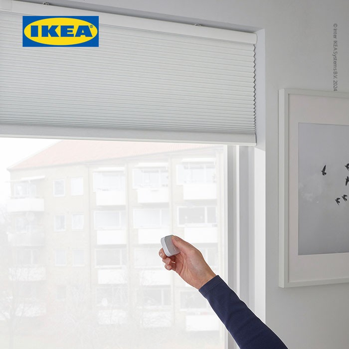 IKEA TREDANSEN Tirai Gulung Anti Tembus Cahaya Dengan Remote 60x195cm