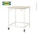 IKEA TROTTEN Meja Minimalis Serbaguna Krem/Putih 80x80cm