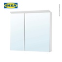 IKEA TREASJON Kabinet Cermin 2 Pintu Dengan Lampu Built In 80x17x75cm