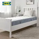 IKEA VAGSTRANDA Kasur Kantong Pegas Tipe Keras Biru Muda 90x200cm