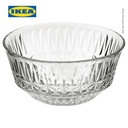 IKEA SALLSKAPLIG Mangkuk Kaca Bening Berpola 15cm