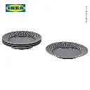 IKEA STRIMMIG Piring Kecil Minimalis Abu-Abu 21cm Isi 4pcs