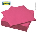 IKEA FANTASTISK Serbet Kertas / Tissue Merah Muda 40x40cm Isi 50pcs