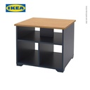 IKEA SKRUVBY Meja Tamu Dengan Kompartemen Penyimpanan 60x60cm Hitam-Biru