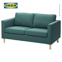 IKEA PARUP Sofa 2 Dudukan Minimalis Krem Abu-Abu Toska