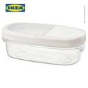 IKEA 365+ Stoples Makanan Kering Dengan Penutup Transparan/Putih 0.3L