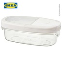 IKEA 365+ Stoples Makanan Kering Dengan Penutup Transparan/Putih 0.3L