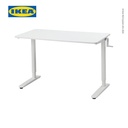 IKEA RELATERA Meja Kerja / Belajar Adjusable Putih 117x60cm