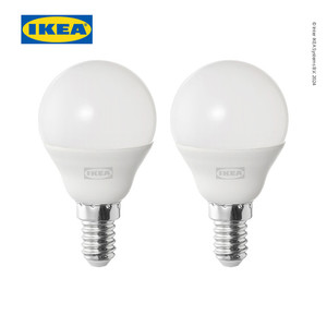 IKEA SOLHETTA Bohlam LED E14 470 Lumen 3.4W / 4000K Isi 2pcs