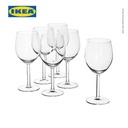 IKEA SVALKA Gelas Anggur Kaca Bening 30cl Isi 6pcs