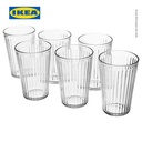 IKEA VARDAGEN Gelas Minum Kaca Bening 43cl Isi 6pcs