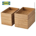 IKEA DRAGAN Aksesoris Kamar Mandi Bahan Bambu Set Isi 4pcs