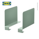 IKEA RELATERA Penahan Buku Meja Abu-Abu Hijau Muda Isi 2pcs