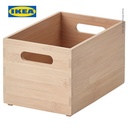 IKEA UPPDATERA Kotak Penyimpanan Serbaguna Bambu Warna Muda 16x24x15 cm