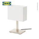 IKEA TOMELILLA Lampu Meja Minimalis Dilapisi Nikel/Putih 36cm