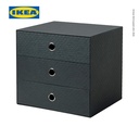 IKEA PALLRA Lemari Kecil Serbaguna Dengan 3 Laci 33x26cm